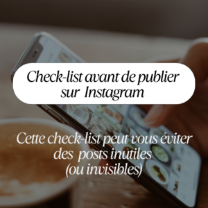 Check-list avant de publier sur instagram